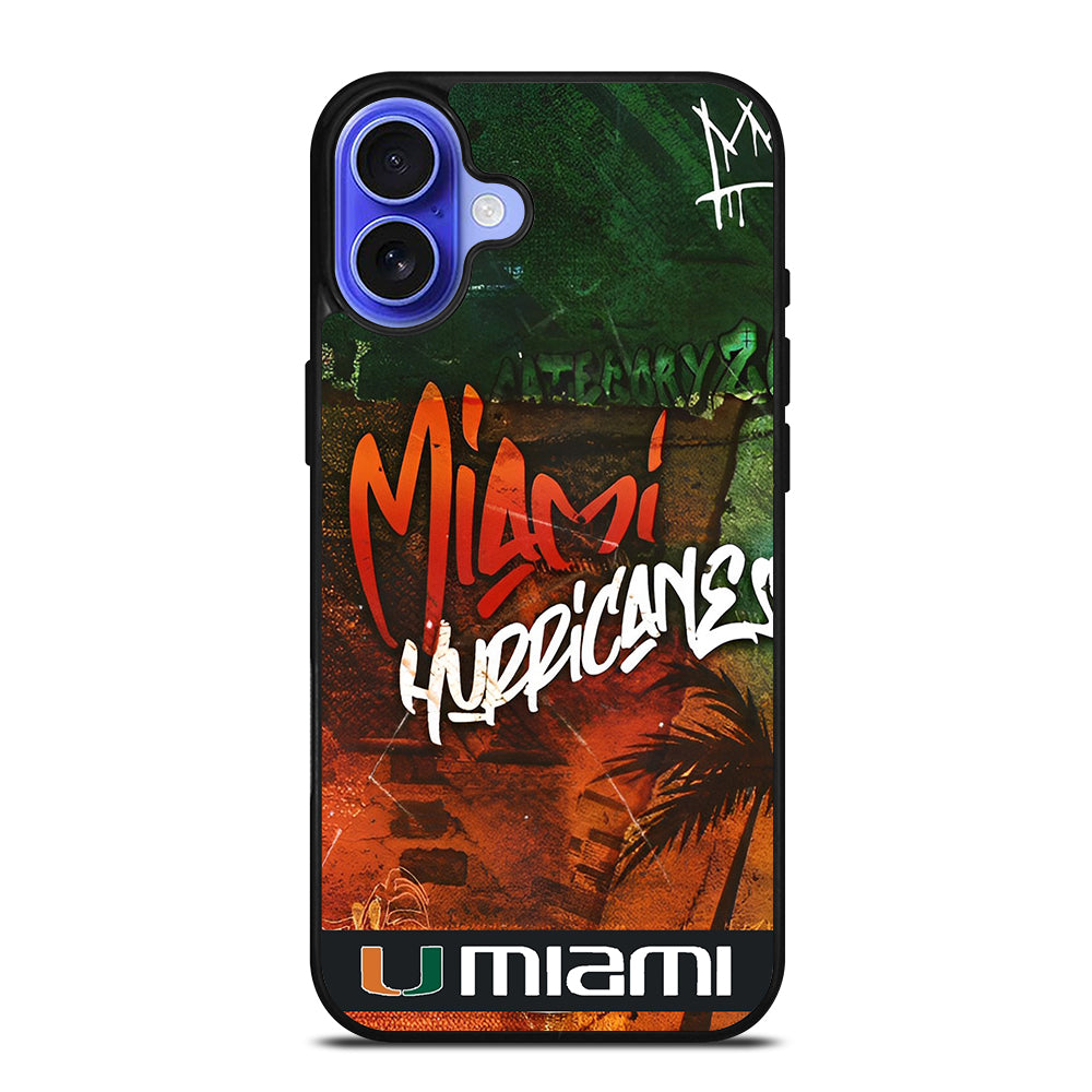 MIAMI HURRICANES iPhone 16 Case Cover
