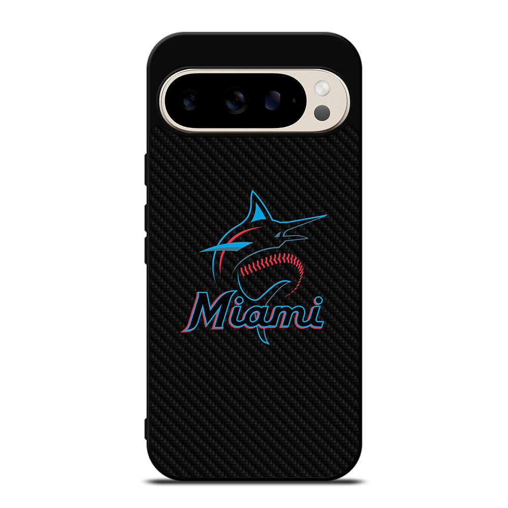 MIAMI MARLINS LOGO CARBON Google Pixel 9 Pro Case Cover