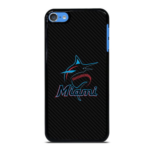 MIAMI MARLINS LOGO CARBON iPod Touch 7 Case Cover