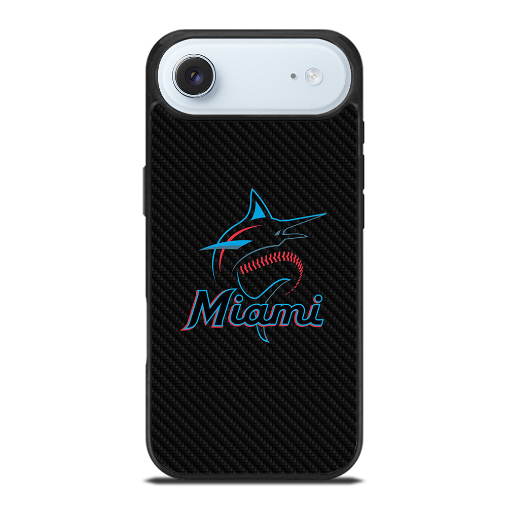 MIAMI MARLINS LOGO CARBON iPhone Air Case Cover