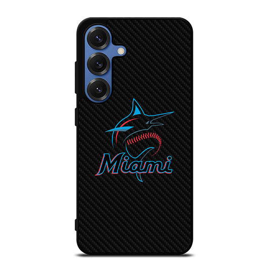 MIAMI MARLINS LOGO CARBON Samsung Galaxy S25 Case Cover