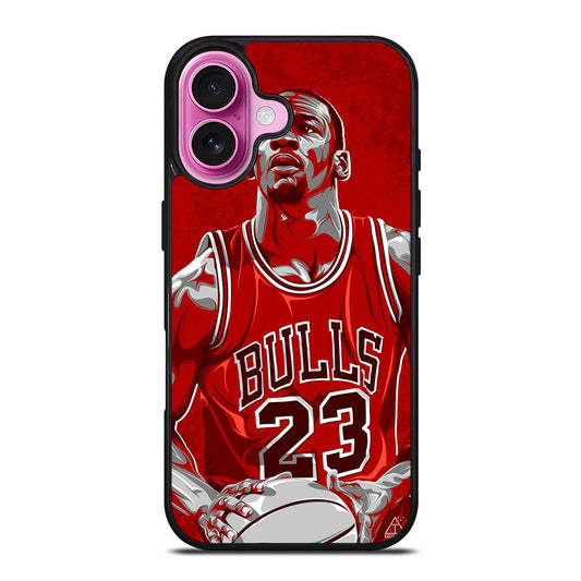 MICHAEL JORDAN ART NBA iPhone 16 Plus Case Cover