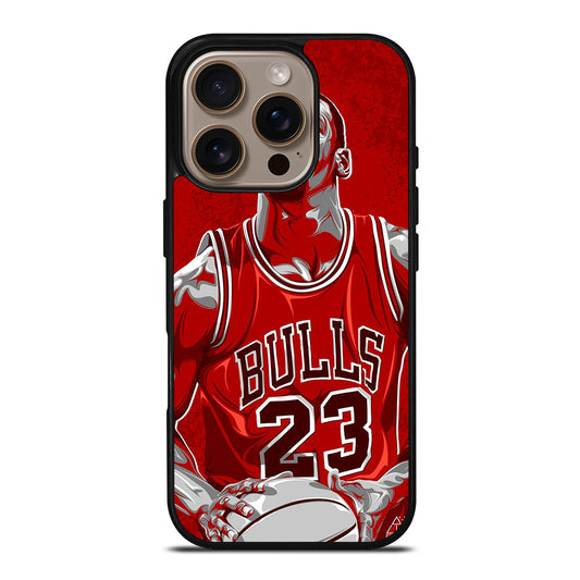 MICHAEL JORDAN ART NBA iPhone 16 Pro Case Cover