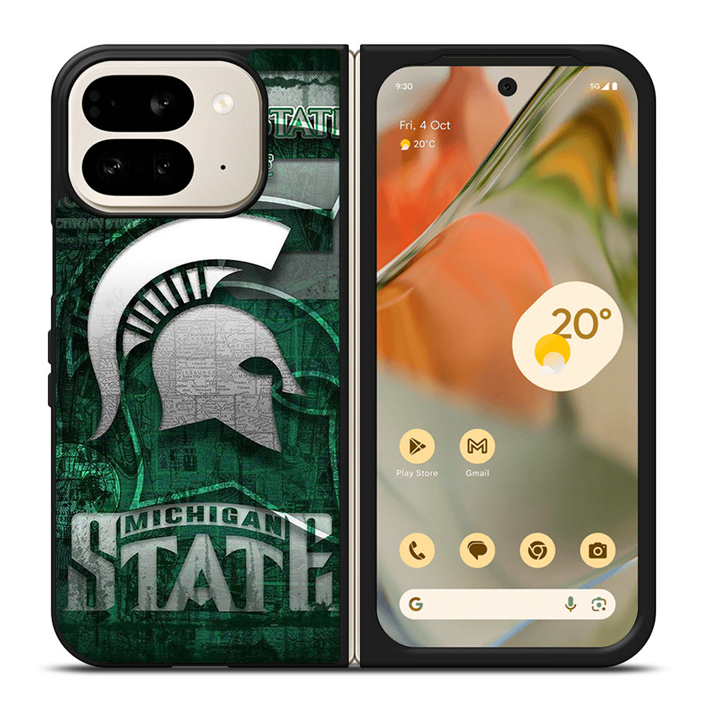 MICHIGAN STATE UNIVERSITY MSU LOGO 1 Google Pixel 9 Pro Fold Case Cover