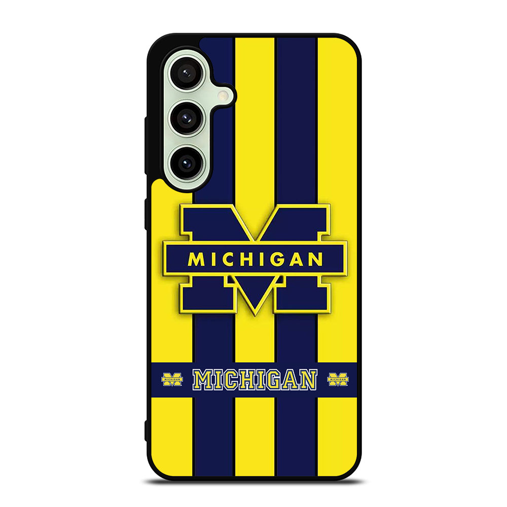 MICHIGAN WOLVERINES STRIPE LOGO Samsung Galaxy S24 FE Case Cover