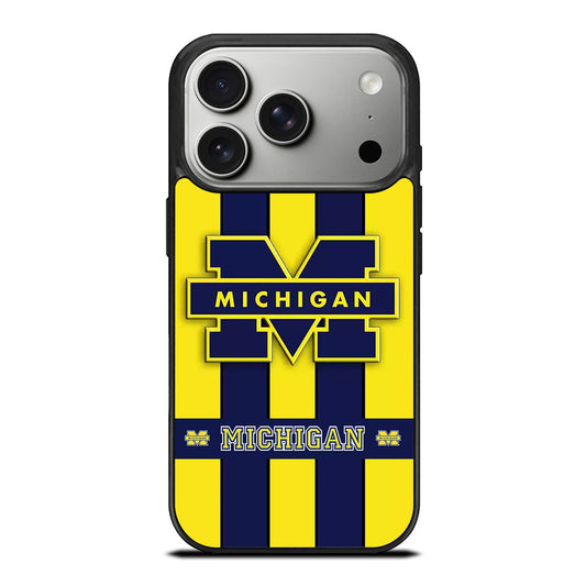 MICHIGAN WOLVERINES STRIPE LOGO iPhone 17 Pro Case Cover