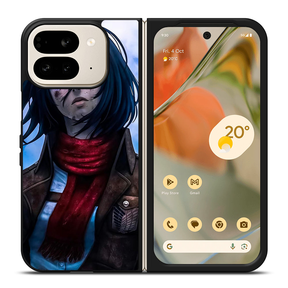 MIKASA ACKERMAN ATTACK ON TITAN ANIME SERIES Google Pixel 9 Pro Fold Case Cover