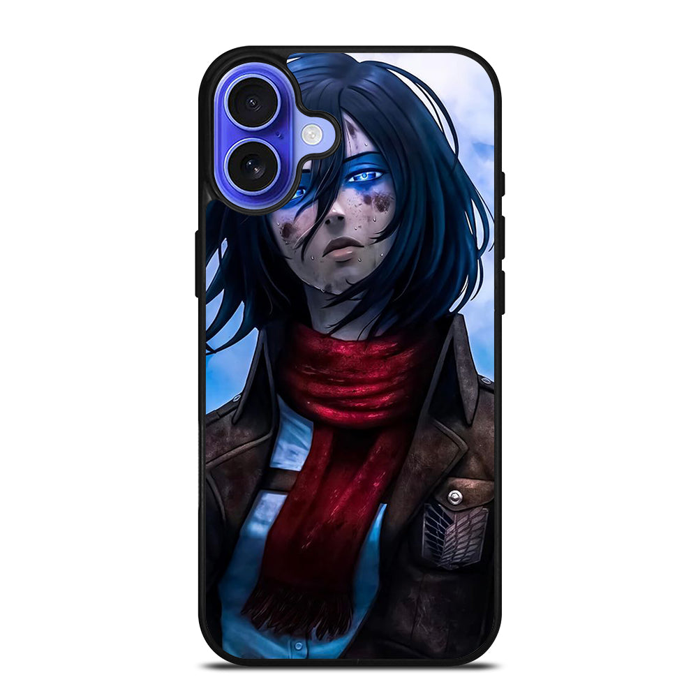 MIKASA ACKERMAN ATTACK ON TITAN ANIME SERIES iPhone 16 Case Cover
