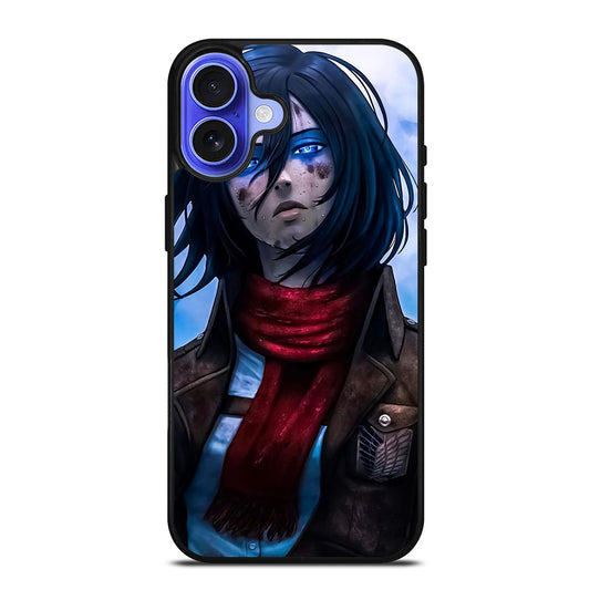 MIKASA ACKERMAN ATTACK ON TITAN ANIME SERIES iPhone 16 Case Cover