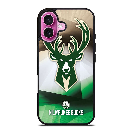 MILWAUKEE BUCKS LOGO BASKETBALL iPhone 16 Plus Case Cover