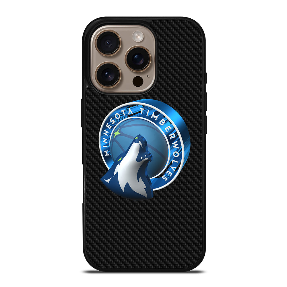 MINNESOTA TIMBERWOLVES CARBON iPhone 16 Pro Case Cover