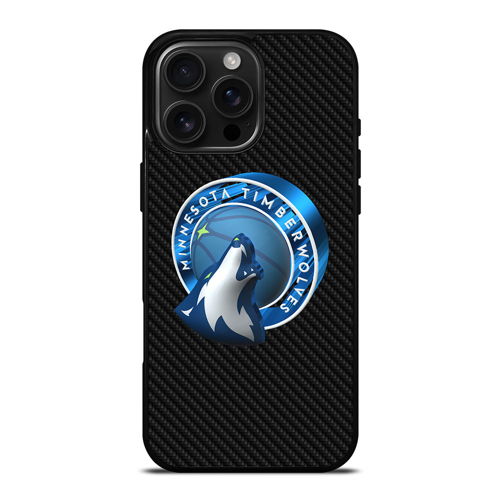 MINNESOTA TIMBERWOLVES CARBON iPhone 16 Pro Max Case Cover