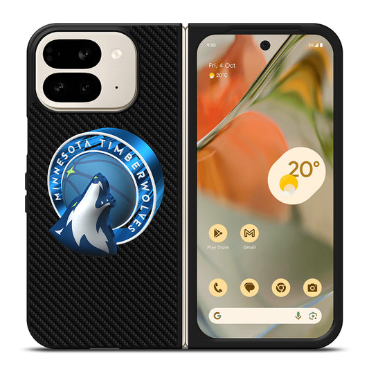 MINNESOTA TIMBERWOLVES CARBON Google Pixel 9 Pro Fold Case Cover
