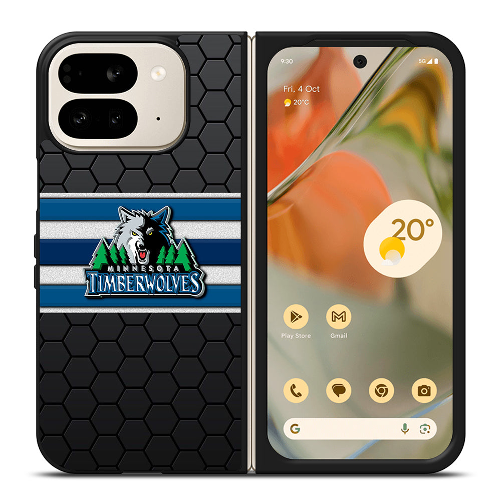 MINNESOTA TIMBERWOLVES HEXAGON LOGO Google Pixel 9 Pro Fold Case Cover