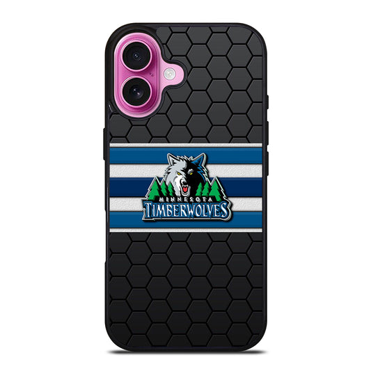 MINNESOTA TIMBERWOLVES HEXAGON LOGO iPhone 16 Plus Case Cover