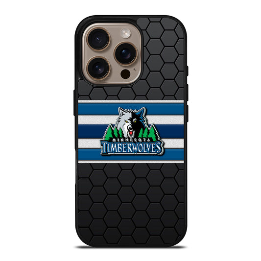 MINNESOTA TIMBERWOLVES HEXAGON LOGO iPhone 16 Pro Case Cover