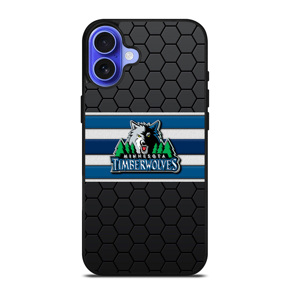 MINNESOTA TIMBERWOLVES HEXAGON LOGO iPhone 16 Case Cover