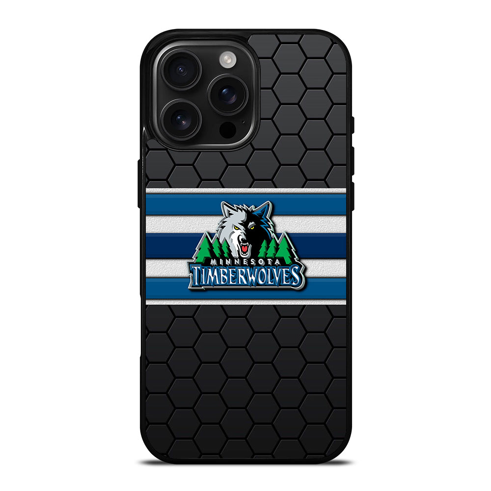 MINNESOTA TIMBERWOLVES HEXAGON LOGO iPhone 16 Pro Max Case Cover