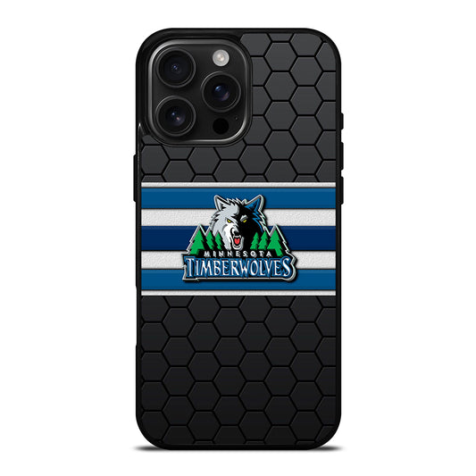MINNESOTA TIMBERWOLVES HEXAGON LOGO iPhone 16 Pro Max Case Cover
