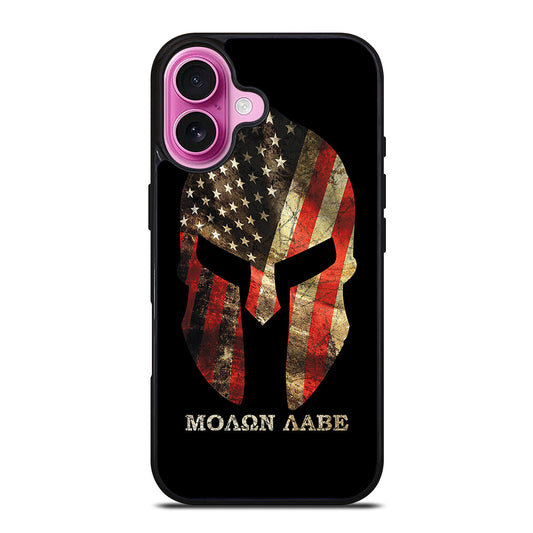 MOLON LABE AMERICAN FLAG SYMBOL iPhone 16 Plus Case Cover