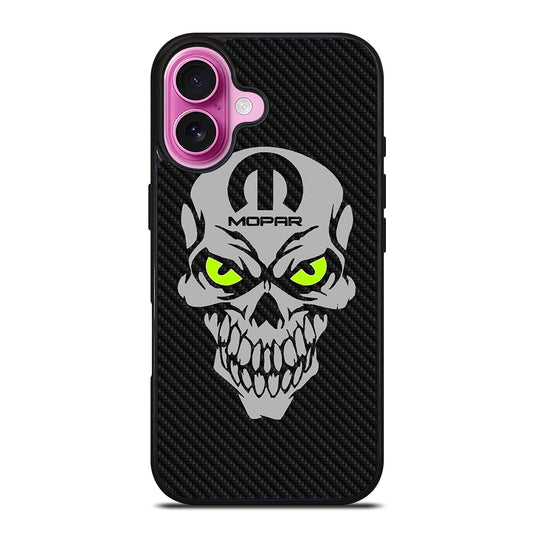 MOPAR SKULL CARBON iPhone 16 Plus Case Cover