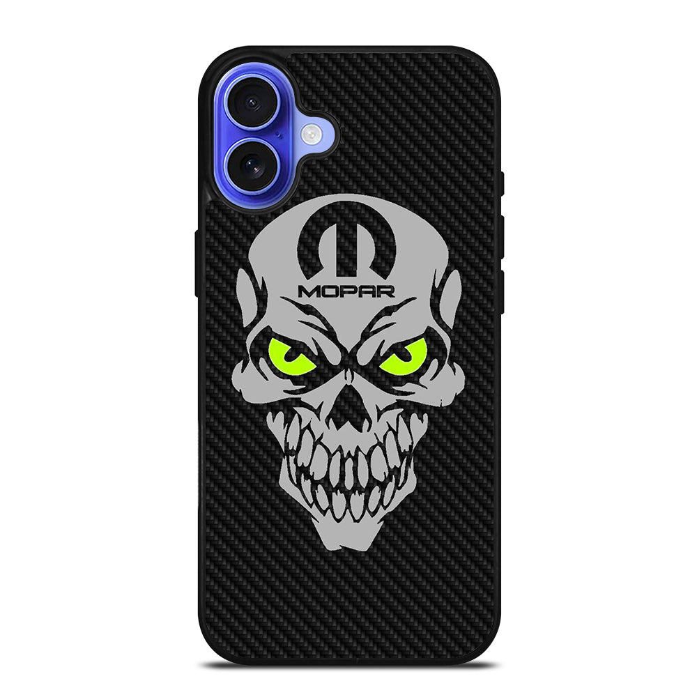 MOPAR SKULL CARBON iPhone 16 Case Cover
