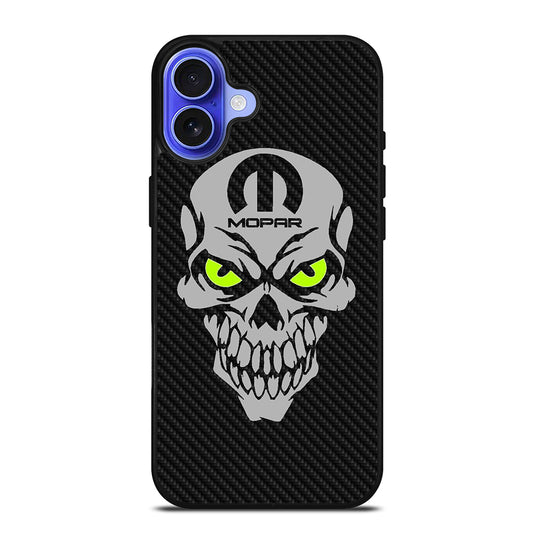 MOPAR SKULL CARBON iPhone 16 Case Cover
