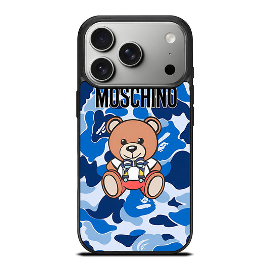 MOSCHINO TEDDY BEAR CAMO iPhone 17 Pro Case Cover