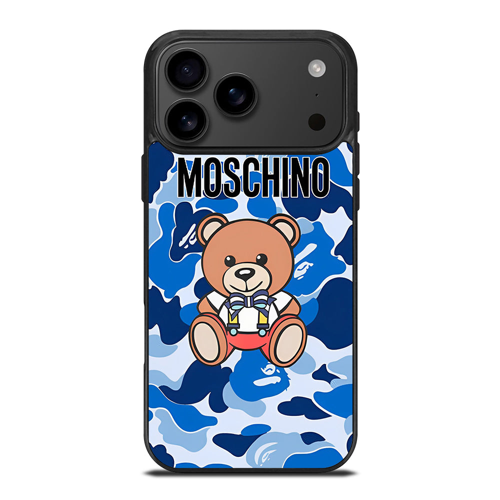 MOSCHINO TEDDY BEAR CAMO iPhone 17 Pro Max Case Cover