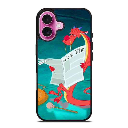 MUSHU MULAN DISNEY CARTOON 5 iPhone 16 Plus Case Cover