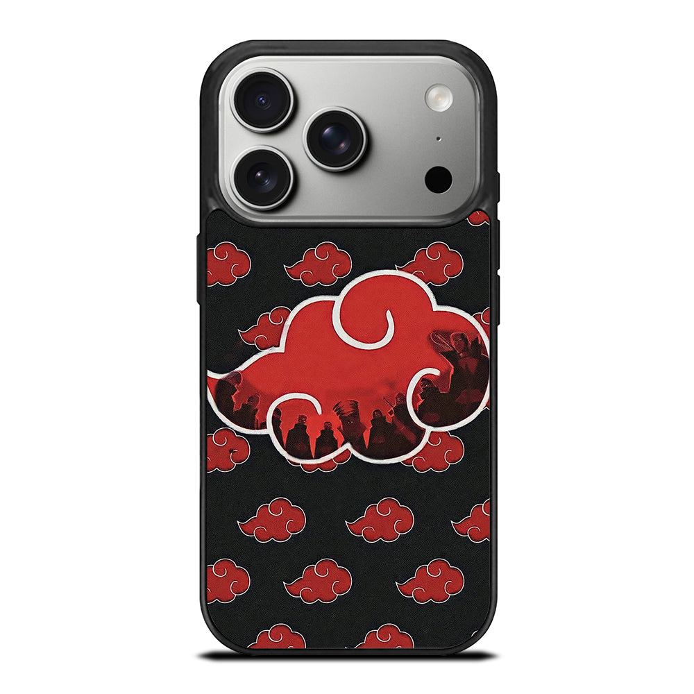 NARUTO AKATSUKI CLOUDS LOGO iPhone 17 Pro Case Cover