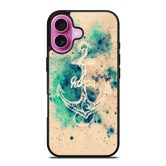 NAUTICAL ANCHOR ART LOGO iPhone 16 Plus Case Cover