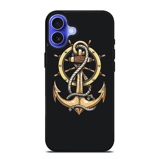 NAUTICAL ANCHOR EMBLEM iPhone 16 Case Cover