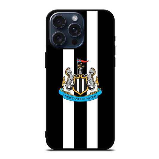 NEWCASTLE UNITED FOOTBALL STRIPE LOGO iPhone 15 Pro Max Case Cover