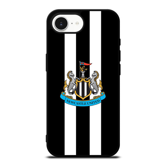 NEWCASTLE UNITED FOOTBALL STRIPE LOGO iPhone 16e Case Cover