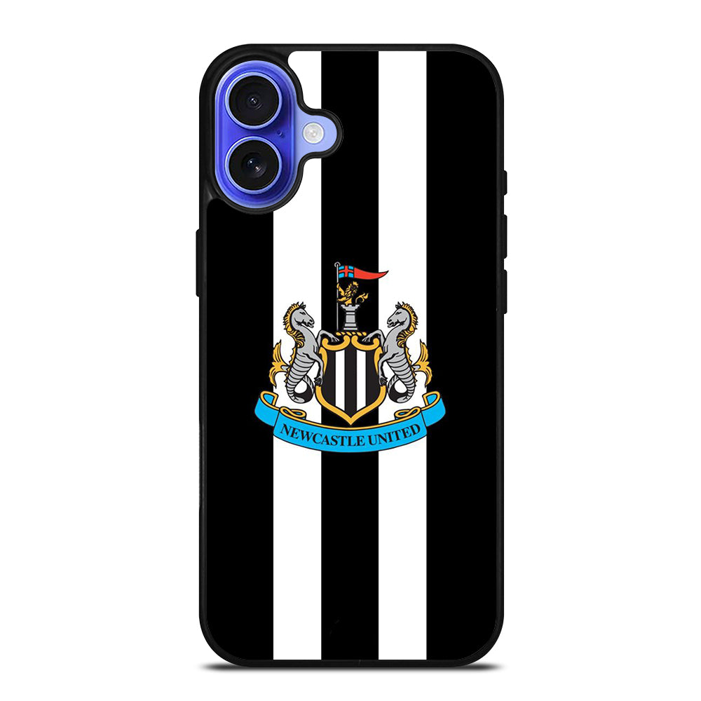 NEWCASTLE UNITED FOOTBALL STRIPE LOGO iPhone 16 Case Cover