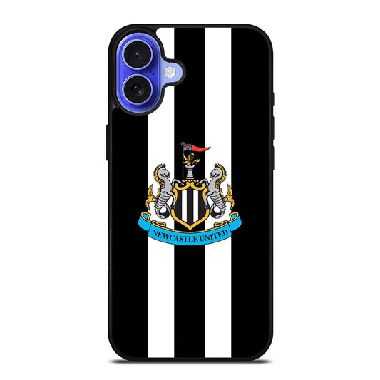 NEWCASTLE UNITED FOOTBALL STRIPE LOGO iPhone 16 Case Cover