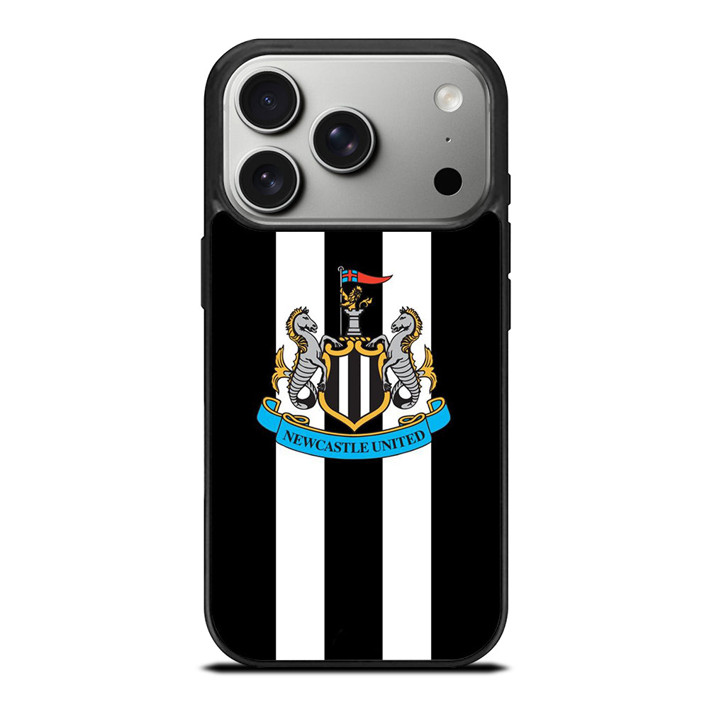 NEWCASTLE UNITED FOOTBALL STRIPE LOGO iPhone 17 Pro Case Cover