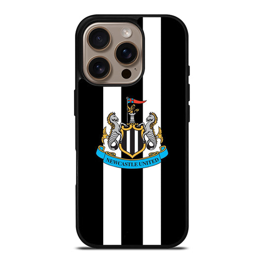 NEWCASTLE UNITED FOOTBALL STRIPE LOGO iPhone 16 Pro Case Cover