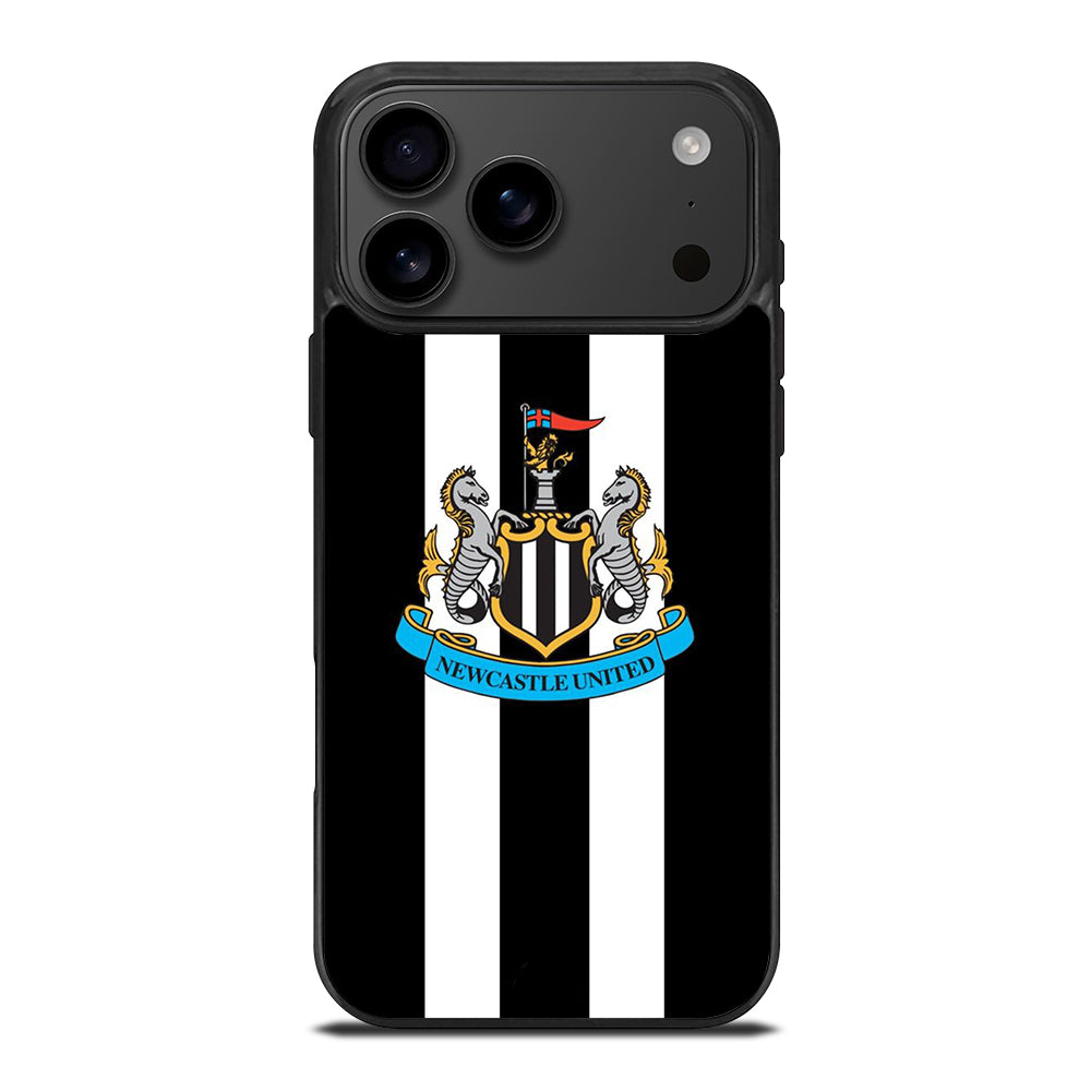 NEWCASTLE UNITED FOOTBALL STRIPE LOGO iPhone 17 Pro Max Case Cover