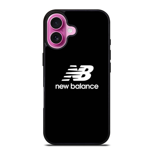 NEW BALANCE BLACK LOGO iPhone 16 Plus Case Cover