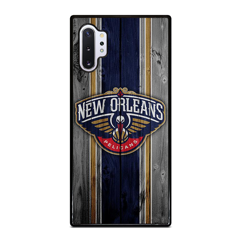 NEW ORLEANS PELICANS NBA WOODEN LOGO Samsung Galaxy Note 10 Plus Case Cover