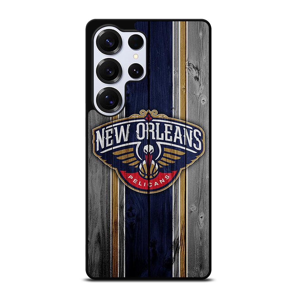 NEW ORLEANS PELICANS NBA WOODEN LOGO Samsung Galaxy S26 Ultra Case Cover