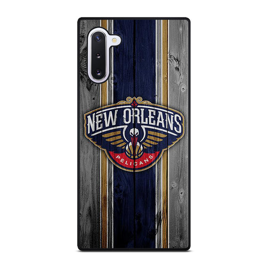 NEW ORLEANS PELICANS NBA WOODEN LOGO Samsung Galaxy Note 10 Case Cover