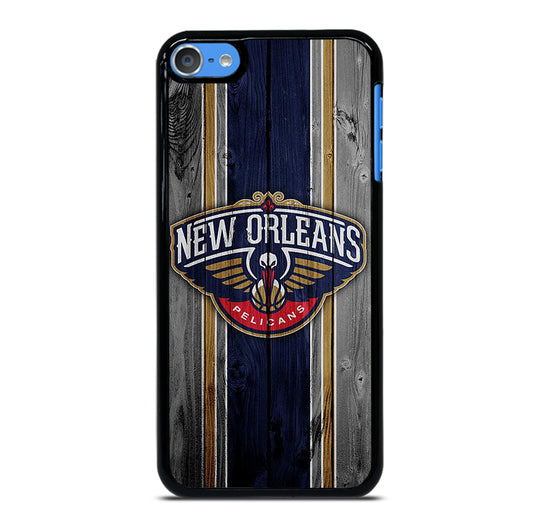 NEW ORLEANS PELICANS NBA WOODEN LOGO iPod Touch 7 Case Cover