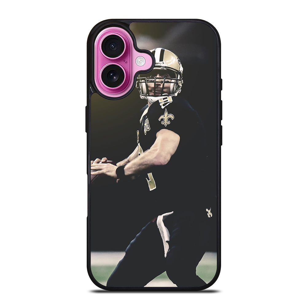 NEW ORLEANS SAINTS DREW BREES PLAYER iPhone 16 Plus Case Cover