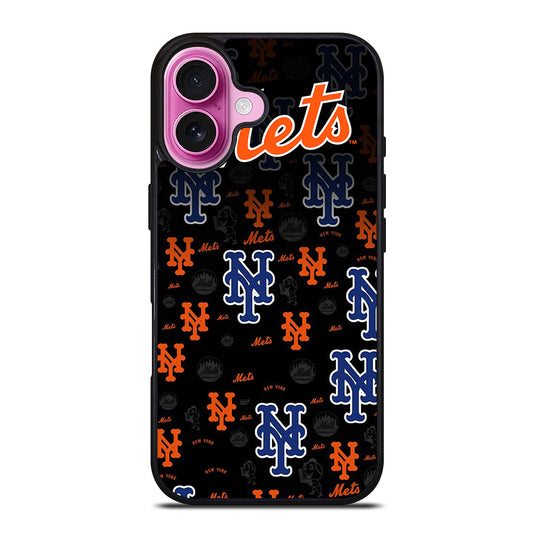 NEW YORK METS PATTERN LOGO iPhone 16 Plus Case Cover
