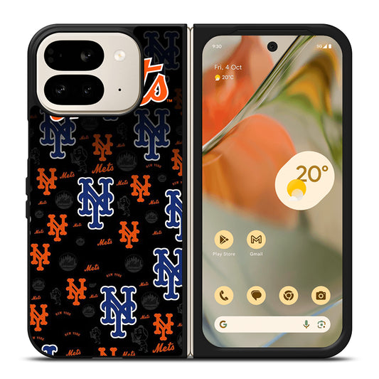 NEW YORK METS PATTERN LOGO Google Pixel 9 Pro Fold Case Cover