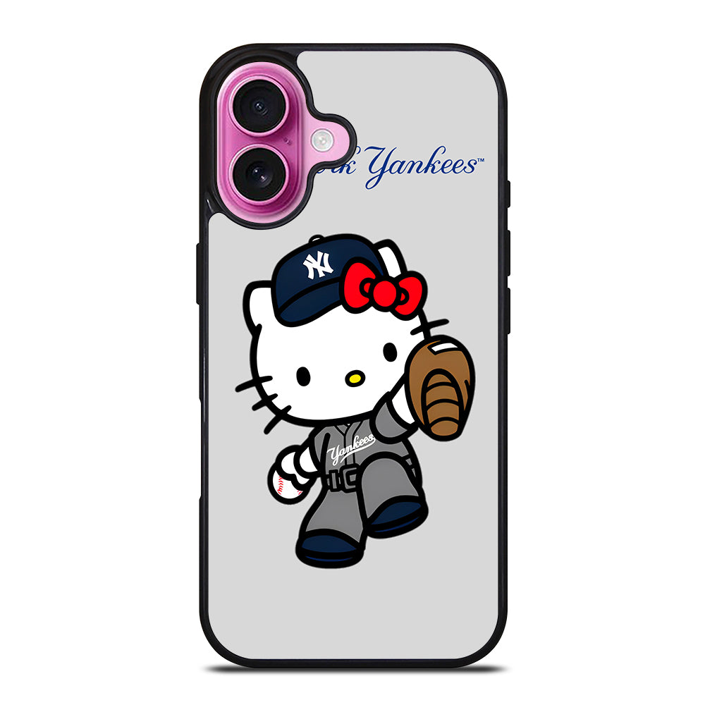 NEW YORK YANKEES HELLO KITTY CARTOON iPhone 16 Plus Case Cover