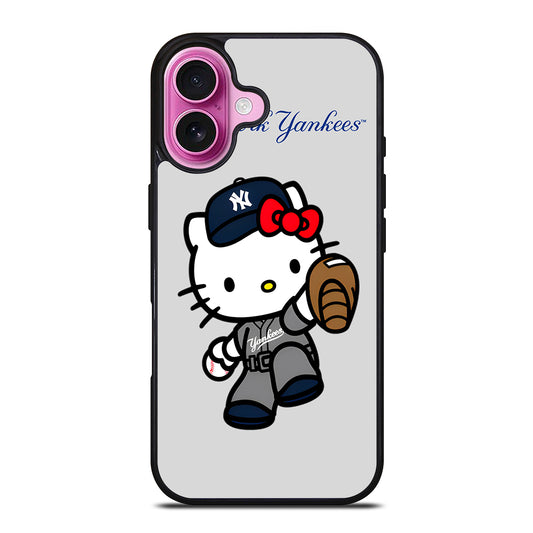 NEW YORK YANKEES HELLO KITTY CARTOON iPhone 16 Plus Case Cover